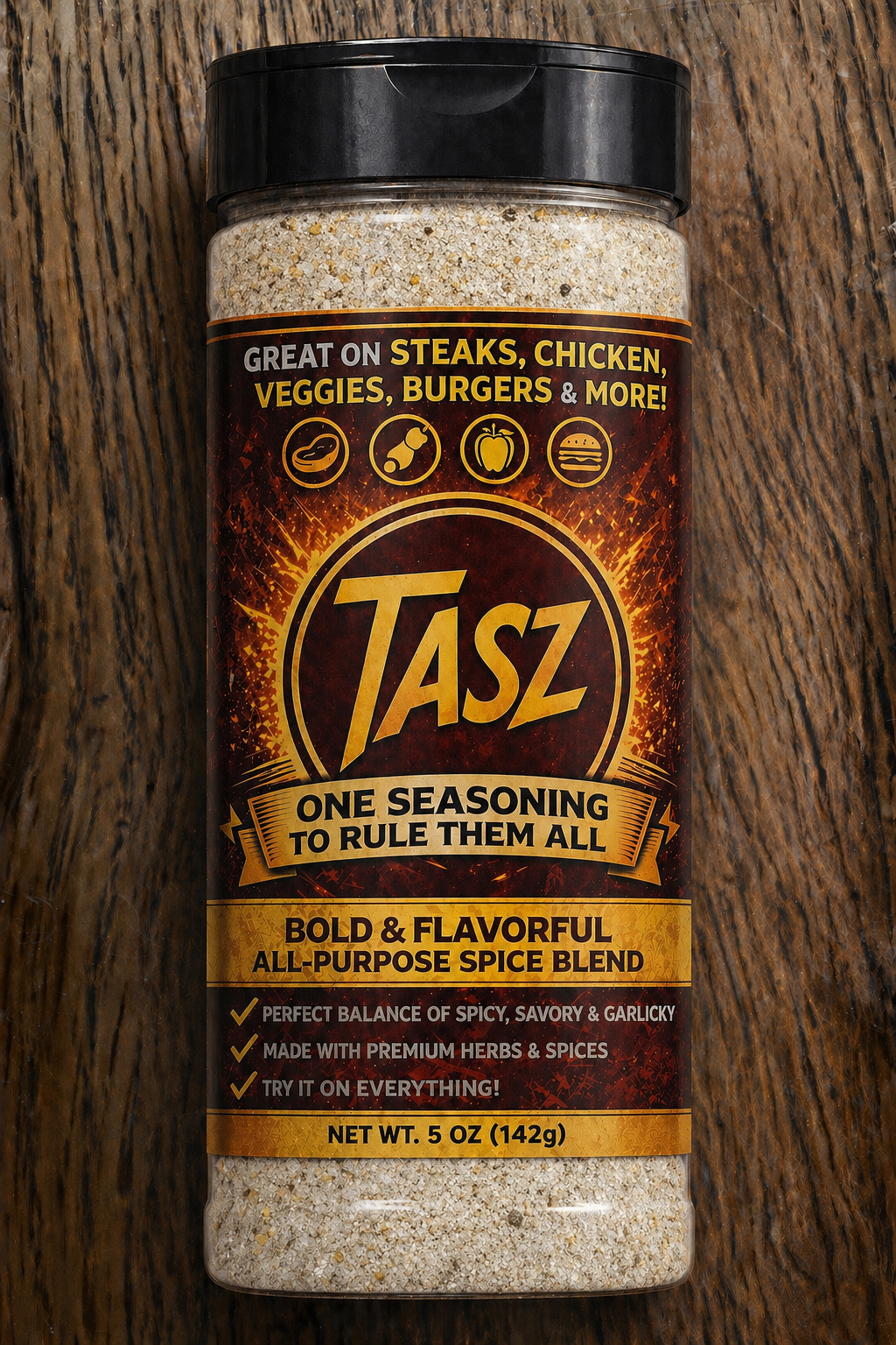 Tasz Spice Bold & Flavorful label